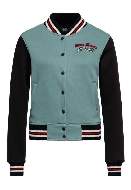 Veste Varsity Rockabilly de Queen Kerosin - We Can Do It - XS à XXL - pour Femme - vert - Queen Kerosin