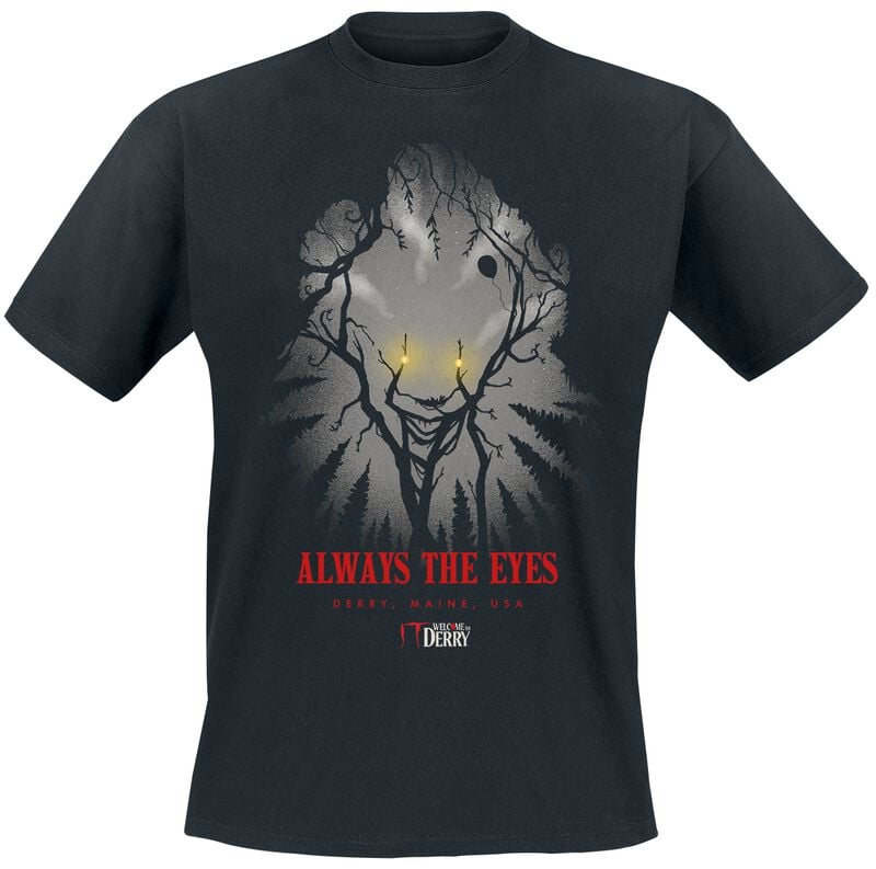 T-Shirt Manches courtes  de ÇA - Welcome To Derry Always The Eyes - M à 3XL - pour Homme - noir - ÇA