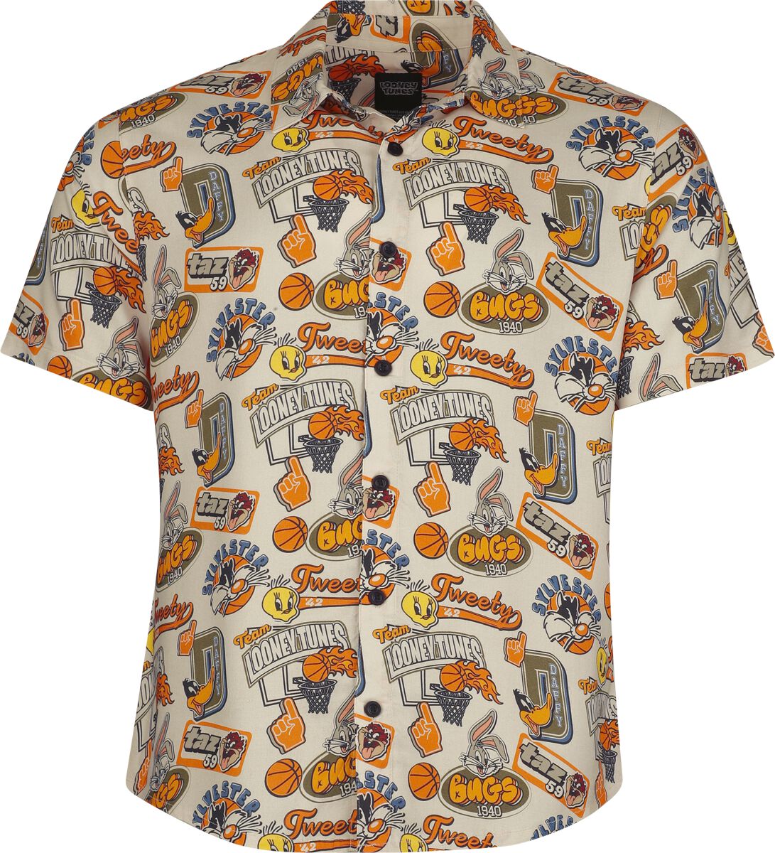 Chemise manches courtes  de Looney Tunes - Allover - Hawaii - S à 3XL - pour Homme - multicolore - Looney Tunes