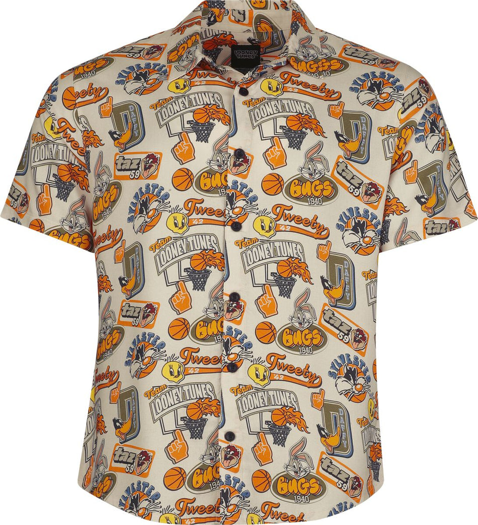 Chemise manches courtes  de Looney Tunes - Allover - Hawaii - S à 3XL - pour Homme - multicolore - Looney Tunes