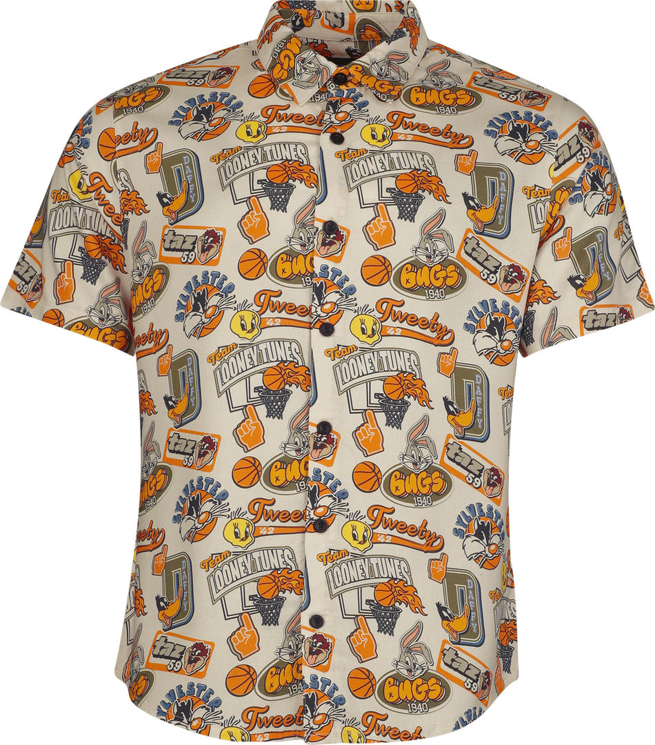 Chemise manches courtes  de Looney Tunes - Allover - Hawaii - S à 3XL - pour Homme - multicolore - Looney Tunes - View 2