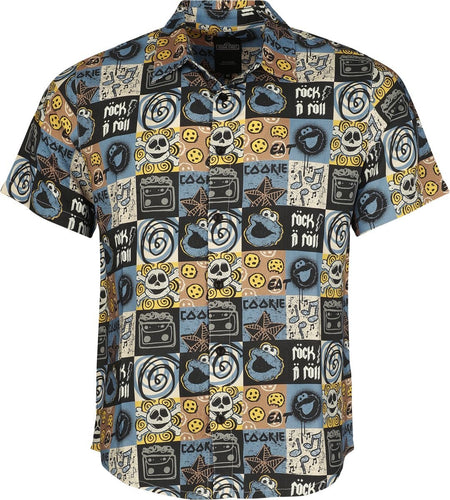 Chemise manches courtes  de Sesame Street - Cookie Monster - Krümelmonster - Hawaii - S à 3XL - pour Homme - multicolore - Sesame Street