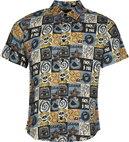 Chemise manches courtes  de Sesame Street - Cookie Monster - Krümelmonster - Hawaii - S à 3XL - pour Homme - multicolore - Sesame Street - View 2