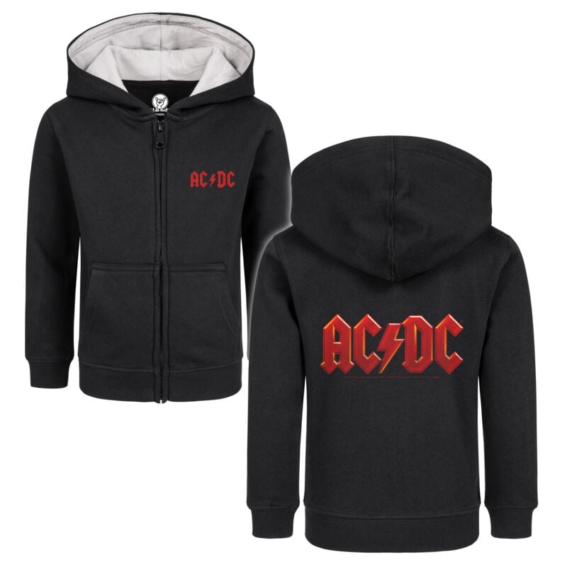 Vestes à capuches pour enfants  de AC/DC - Logo - 92 à 152 - pour Enfants - noir - AC/DC