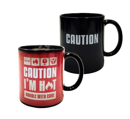 Mug Fun de Slogans - Caution I´m Hot - pour Indifférent - noir - Slogans