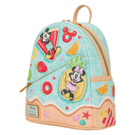 Mini Sac À Dos Disney de Mickey & Minnie Mouse - Loungefly - Mickey & Minnie Beach Fun - pour Unisexe - multicolore - Mickey & Minnie Mouse