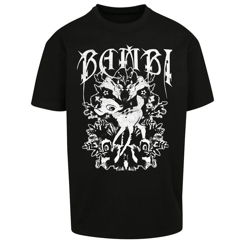 T-Shirt Oversize Disney de Bambi - Roschach - M à XXL - pour Homme - noir - Bambi