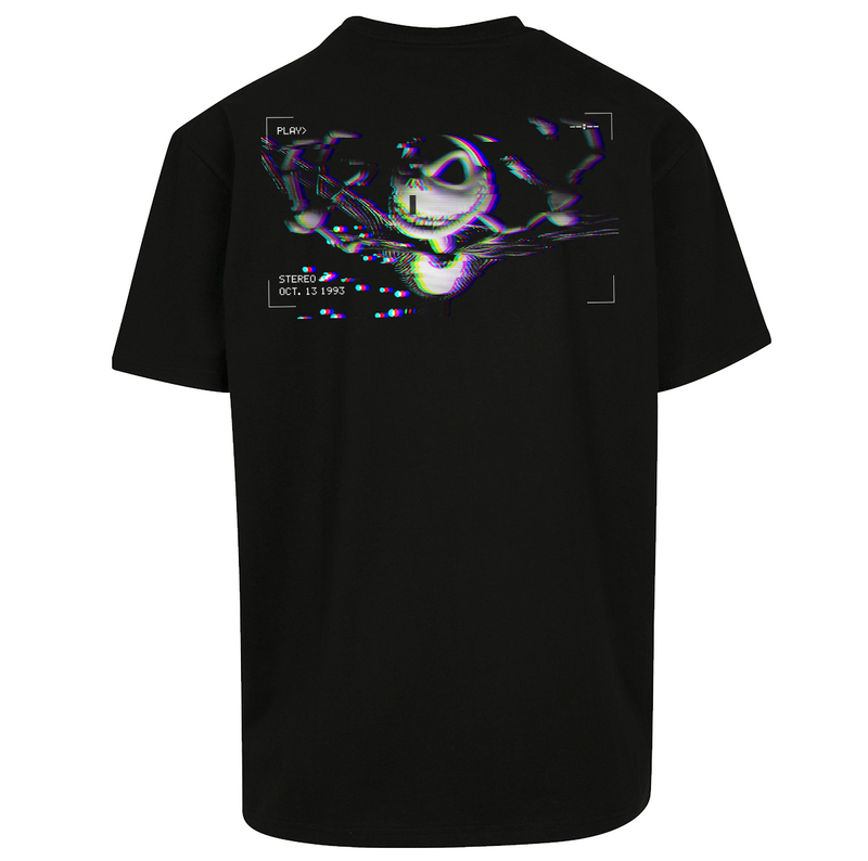 T-Shirt Oversize Disney de L'Étrange Noël De Monsieur Jack - Jack - Glitch - M à XXL - pour Homme - noir - L'Étrange Noël De Monsieur Jack - View 2