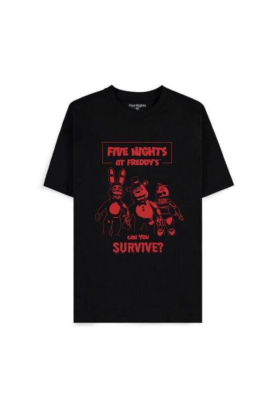 T-Shirt Manches courtes Gaming de Five Nights At Freddy's - Can You Survive - M à XXL - pour Homme - noir - Five Nights At Freddy's