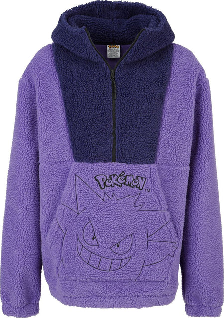 Sweat-shirt zippé à capuche Gaming de Pokémon - Ectoplasma - Polaire - S à XXL - pour Homme - lilas - Pokémon