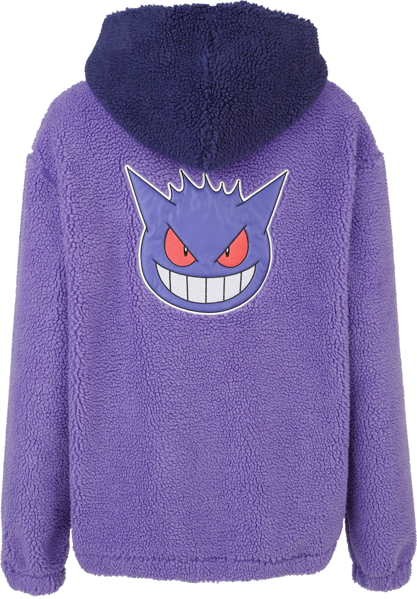Sweat-shirt zippé à capuche Gaming de Pokémon - Ectoplasma - Polaire - S à XXL - pour Homme - lilas - Pokémon - View 2