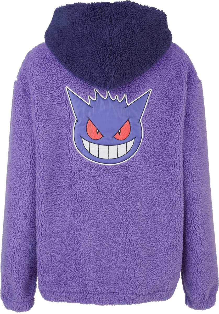 Sweat-shirt zippé à capuche Gaming de Pokémon - Ectoplasma - Polaire - S à XXL - pour Homme - lilas - Pokémon - View 2