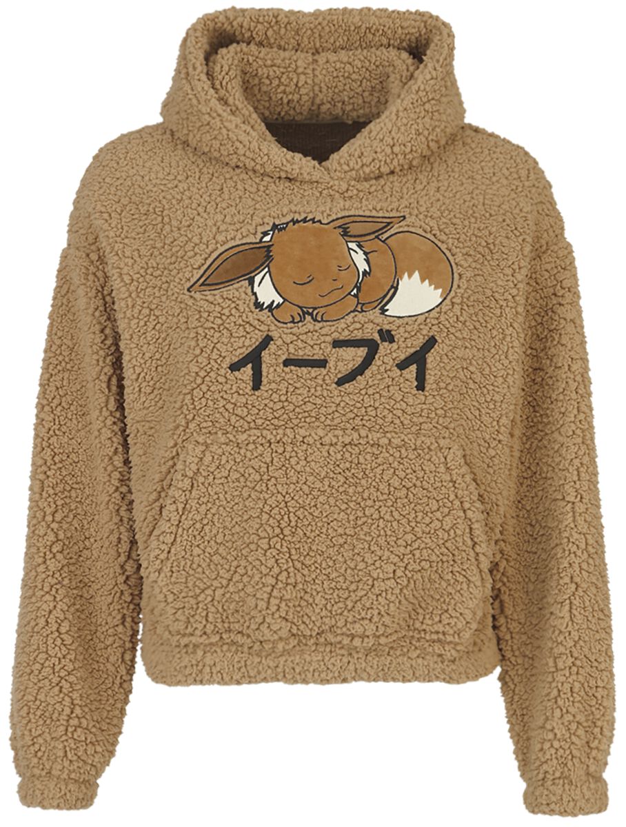 Sweat-shirt à capuche Gaming de Pokémon - Évoli - S à XXL - pour Femme - marron - Pokémon
