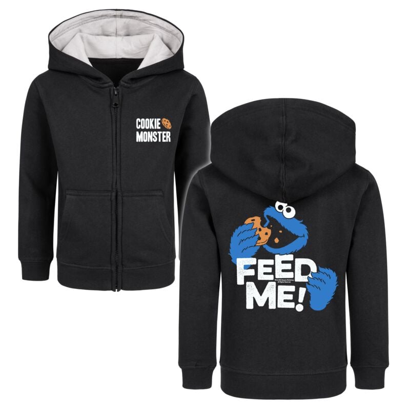 Vestes à capuches pour enfants  de Sesame Street - Metal-Kids - Feed Me - 92 à 152 - pour Enfants - noir - Sesame Street