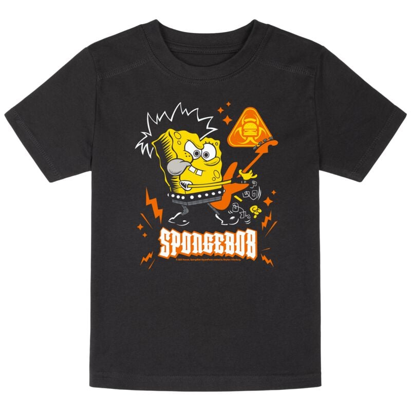 T-shirt  de Bob L'Éponge - Bob l'Éponge - Guitare - 92 à 164 - pour Enfants - noir - Bob L'Éponge