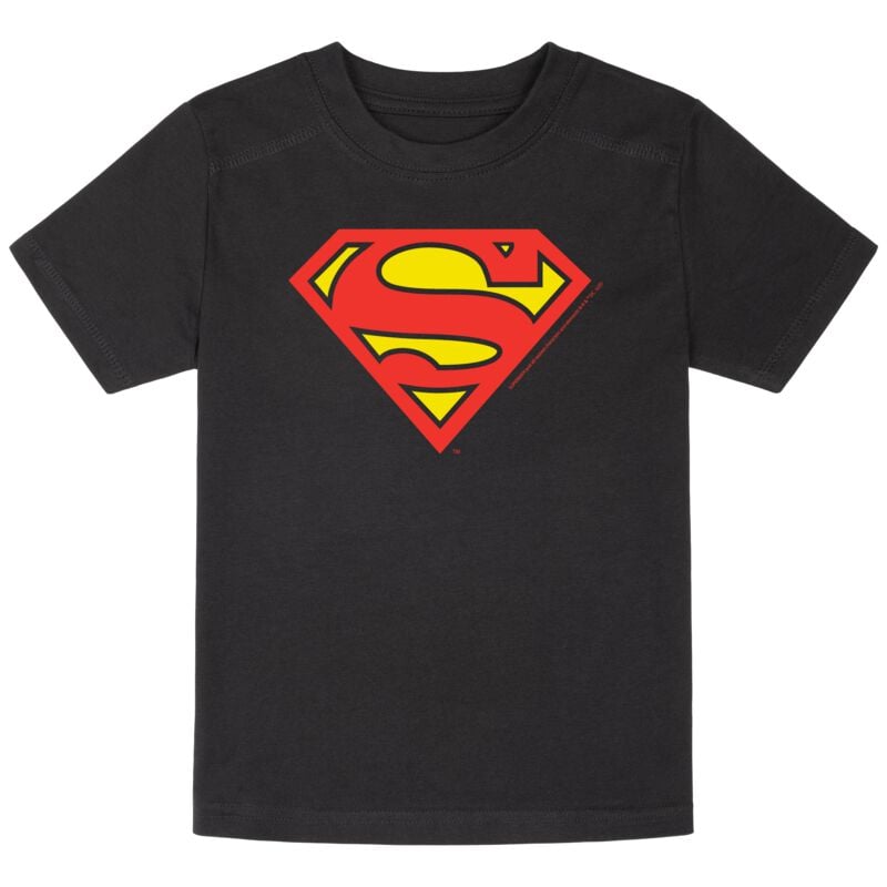 T-shirt  de Superman - Metal-Kids - Logo - 92 à 164 - pour Enfants - noir - Superman