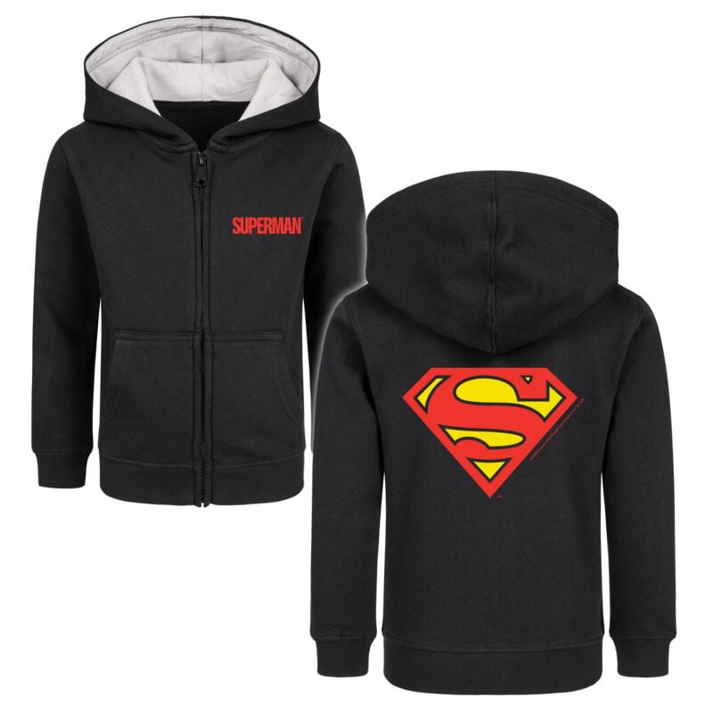 Vestes à capuches pour enfants  de Superman - Metal-Kids - Logo - 92 à 164 - pour Enfants - noir - Superman