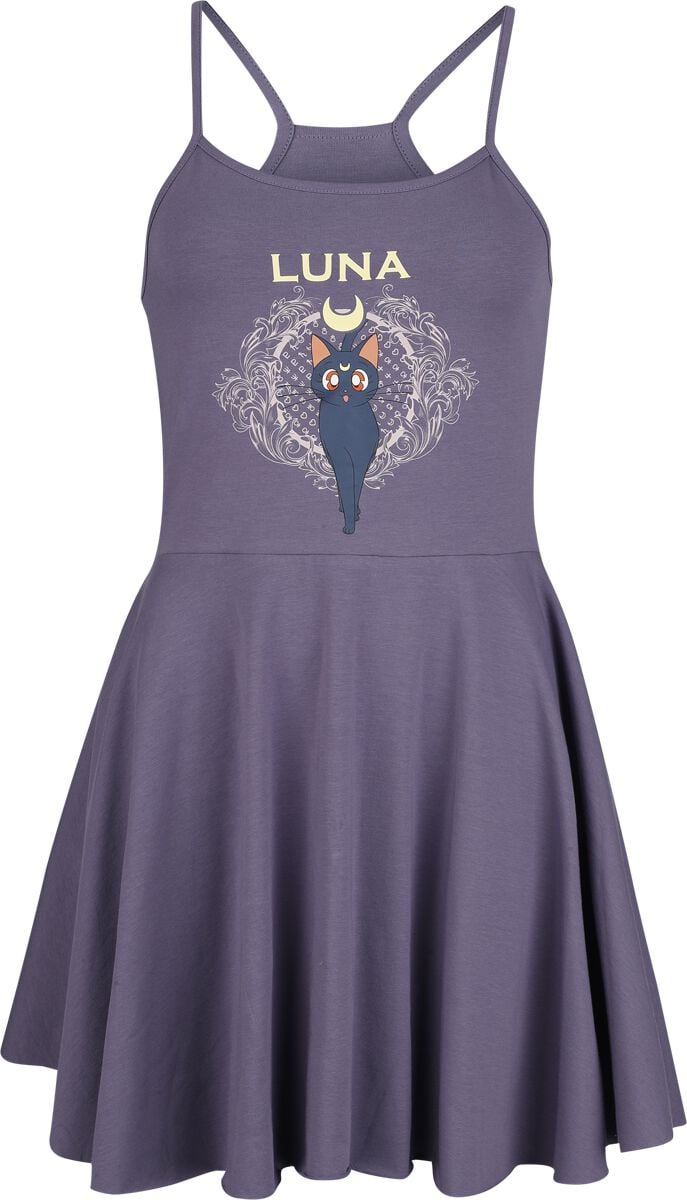 Robe mi-longue  de Sailor Moon - Luna - S à 3XL - pour Femme - lilas - Sailor Moon