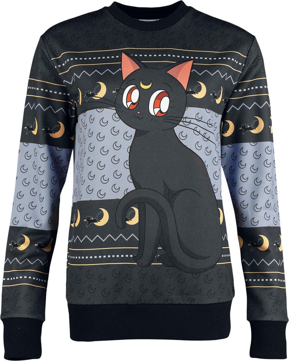 Pull De Noël  de Sailor Moon - Luna - S à 3XL - pour Femme - multicolore - Sailor Moon