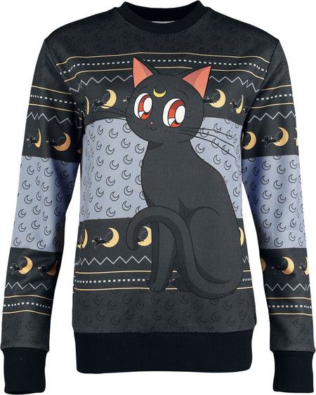 Pull De Noël  de Sailor Moon - Luna - S à 3XL - pour Femme - multicolore - Sailor Moon