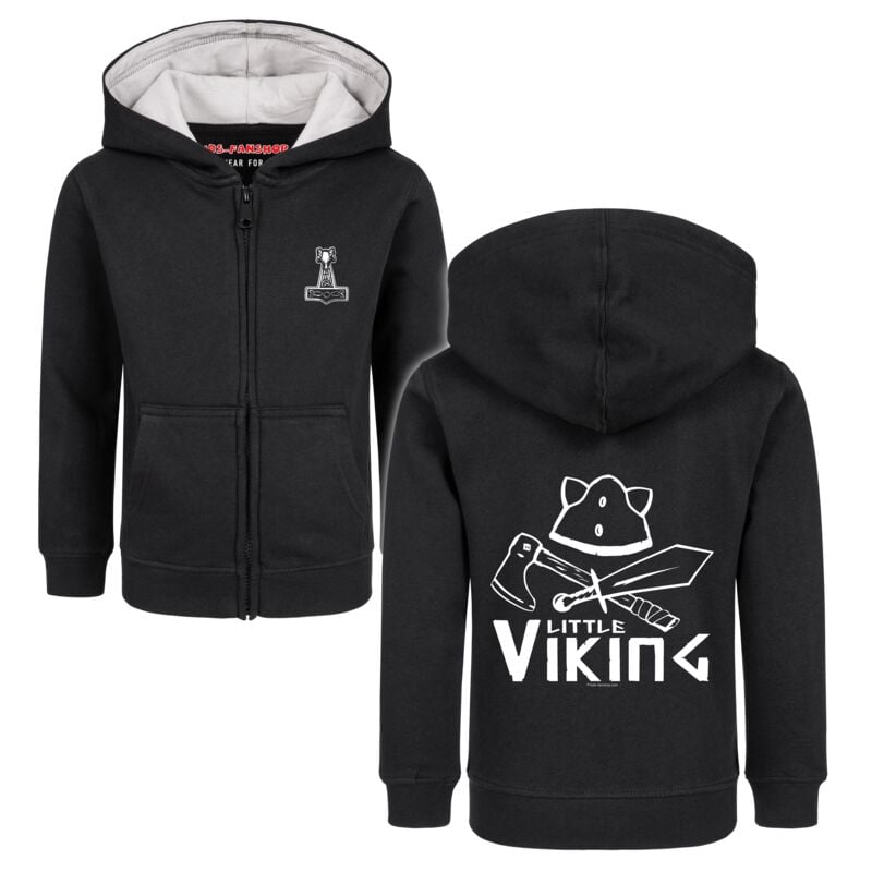 Vestes à capuches pour enfants Fun de Slogans - Metal-Kids - Little Viking - 92 à 164 - pour Enfants - noir - Slogans