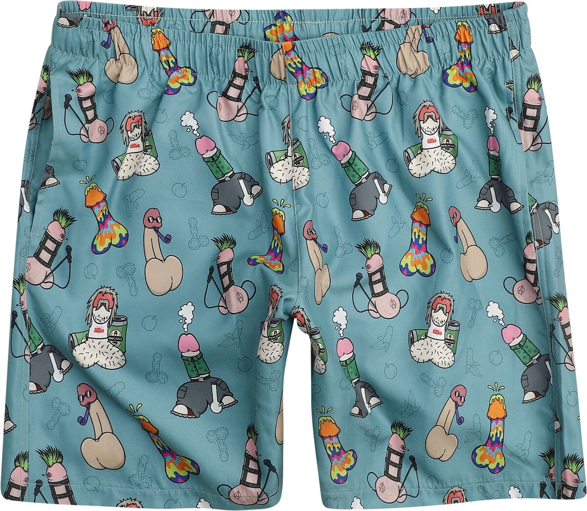 Short de bain Fun de Fun & Lifestyle - Pimmel-Swim Short - S à XXL - pour Homme - bleu/gris - Fun & Lifestyle