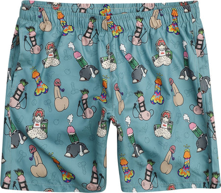 Short de bain Fun de Fun & Lifestyle - Pimmel-Swim Short - S à XXL - pour Homme - bleu/gris - Fun & Lifestyle