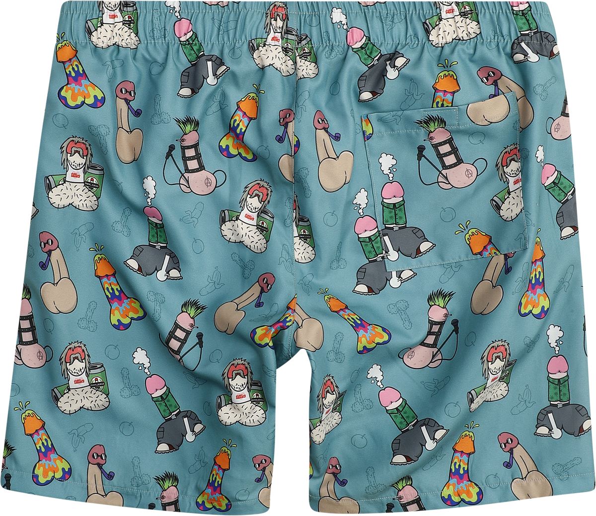 Short de bain Fun de Fun & Lifestyle - Pimmel-Swim Short - S à XXL - pour Homme - bleu/gris - Fun & Lifestyle - View 2