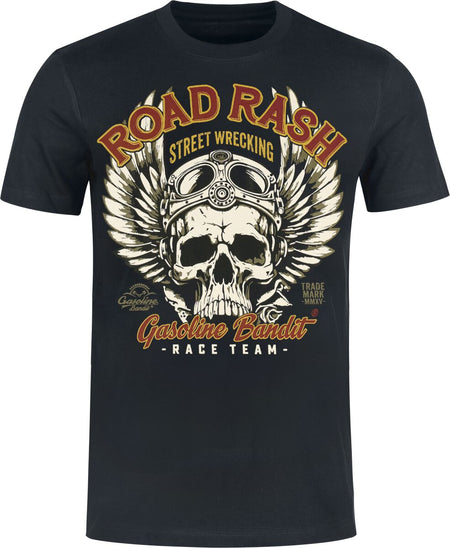 T-Shirt Manches courtes  de Gasoline Bandit - Road Rash - S à 4XL - pour Homme - noir - Gasoline Bandit