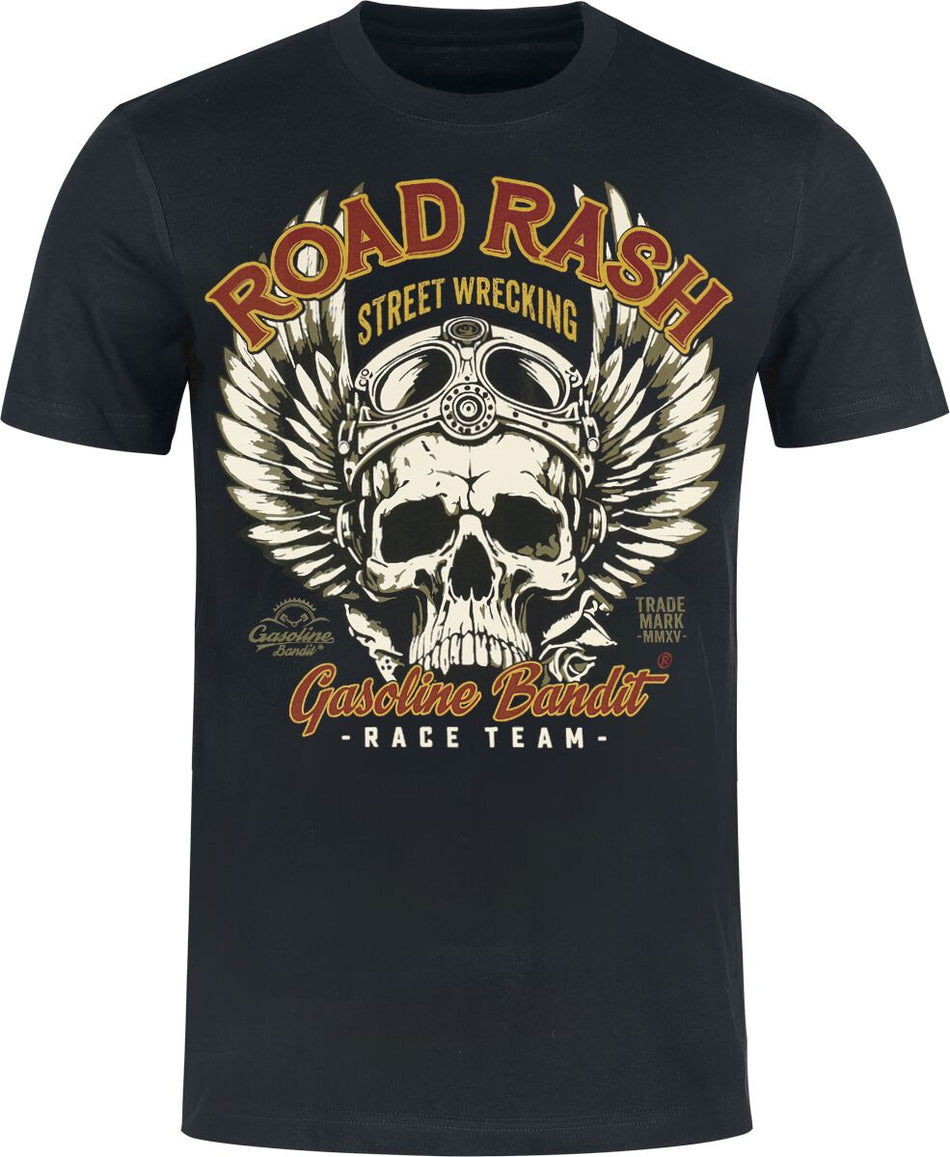 T-Shirt Manches courtes  de Gasoline Bandit - Road Rash - S à 4XL - pour Homme - noir - Gasoline Bandit