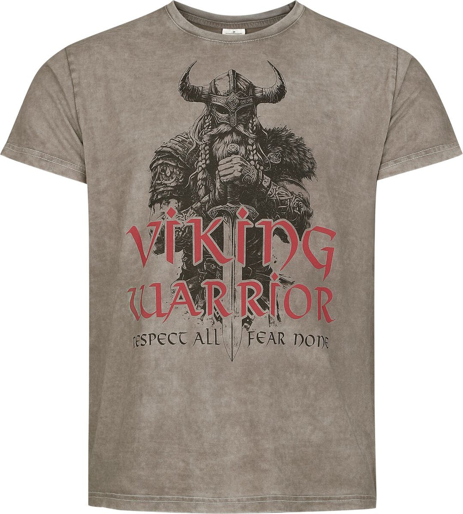 T-Shirt Manches courtes  de Lobo Negro - Viking Warrior - S à XL - pour Homme - gris - Lobo Negro