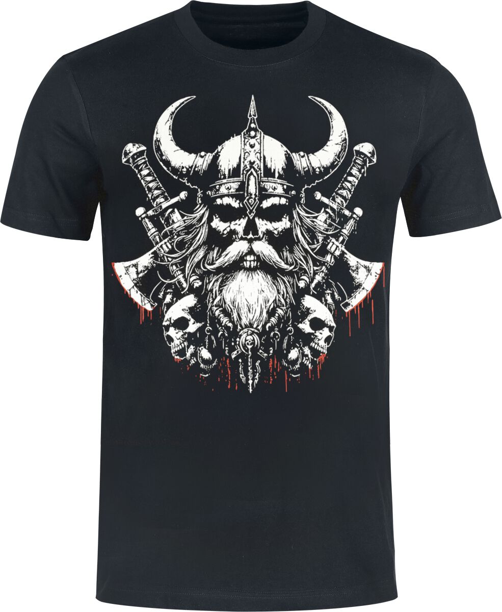 T-Shirt Manches courtes  de Lobo Negro - Viking Blood - S à L - pour Homme - noir - Lobo Negro