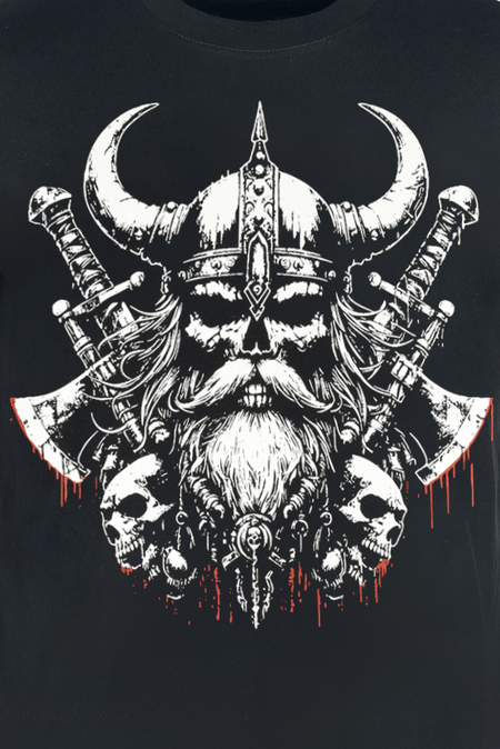 T-Shirt Manches courtes  de Lobo Negro - Viking Blood - S à L - pour Homme - noir - Lobo Negro - View 2
