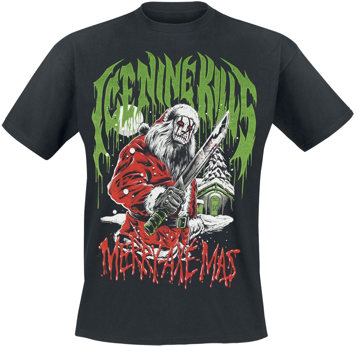 T-Shirt Manches courtes  de Ice Nine Kills - Santa - S à 4XL - pour Homme - noir - Ice Nine Kills