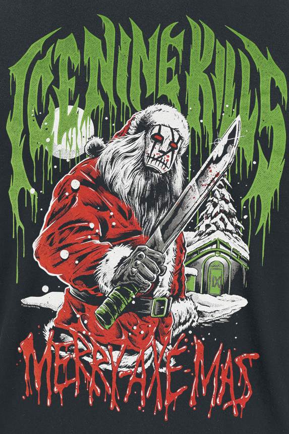 T-Shirt Manches courtes  de Ice Nine Kills - Santa - S à 4XL - pour Homme - noir - Ice Nine Kills - View 2