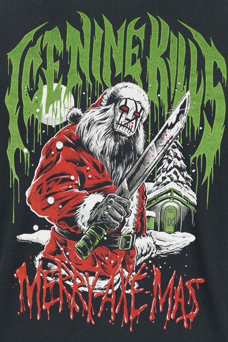 T-Shirt Manches courtes  de Ice Nine Kills - Santa - S à 4XL - pour Homme - noir - Ice Nine Kills - View 2