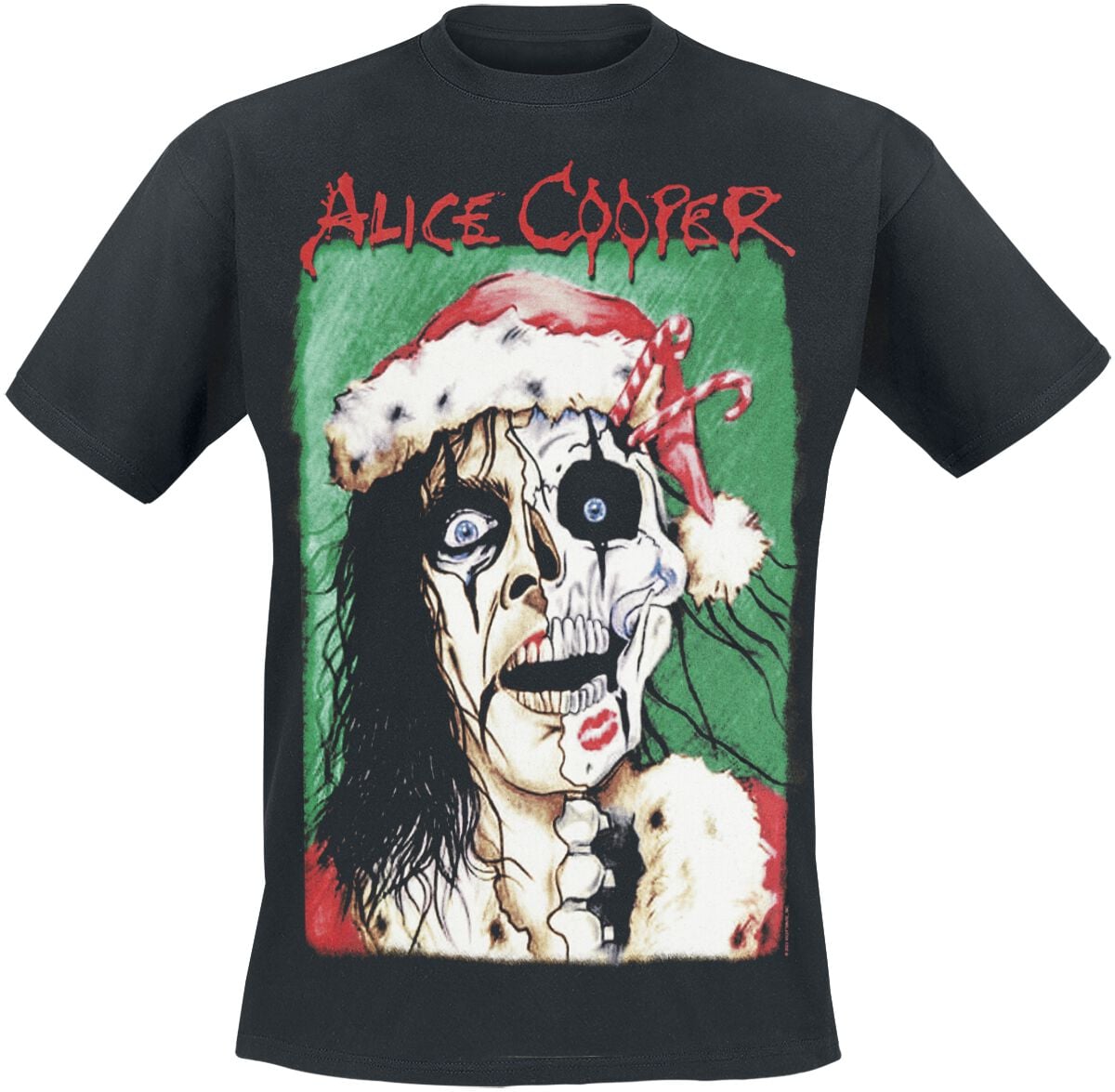 T-Shirt Manches courtes  de Alice Cooper - Xmas Card - S à 5XL - pour Homme - noir - Alice Cooper