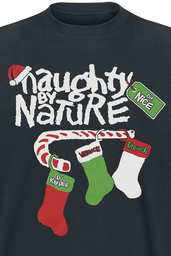 T-Shirt Manches courtes  de Naughty by Nature - Candy Cane Logo - S à XXL - pour Homme - noir - Naughty by Nature - View 2