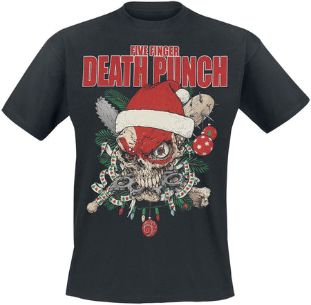 T-Shirt Manches courtes  de Five Finger Death Punch - RAF Knucklehead Xmas - S à 4XL - pour Homme - noir - Five Finger Death Punch
