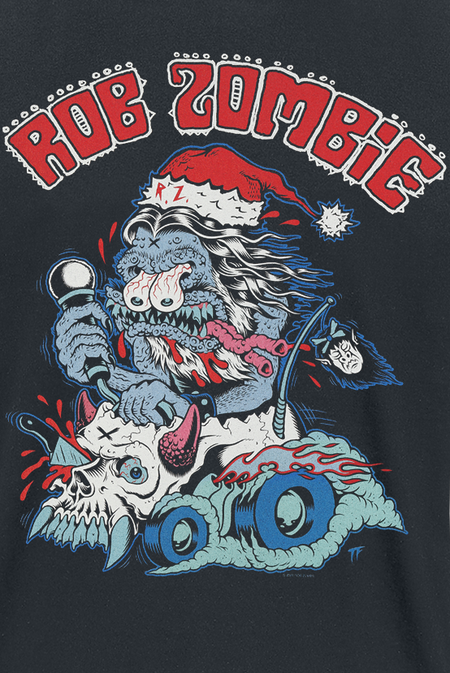 T-Shirt Manches courtes  de Rob Zombie - Santa Freak - S à 5XL - pour Homme - noir - Rob Zombie - View 2