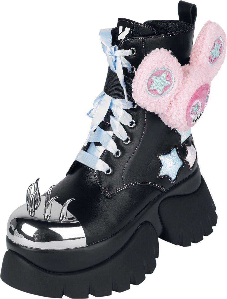 Bottes Rockabilly de KOI - Frunkrocker Sidekick Platform Boots - EU36 à EU41 - pour Femme - noir - KOI