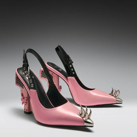 Talons hauts Rockabilly de KOI - TITLE Revenge Pump Gun Heels - EU36 à EU40 - pour Femme - rose - KOI