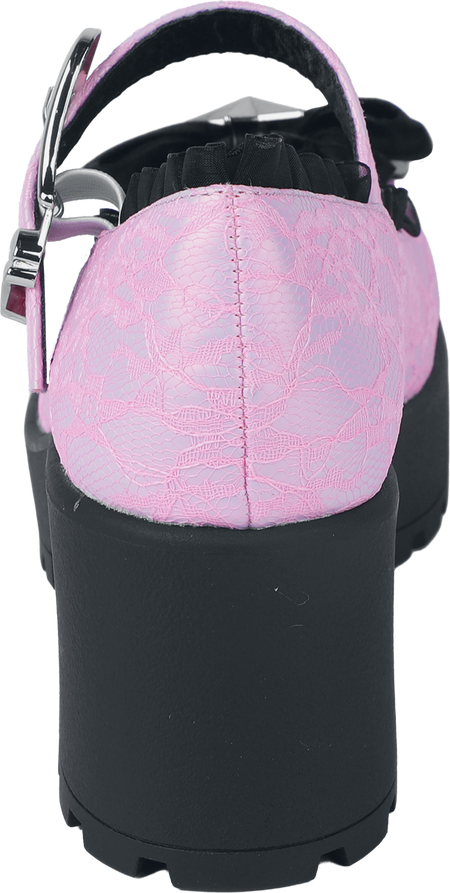 Talons hauts Rockabilly de KOI - Tira Mary Janes ‘ Park Princess Edition’ - EU36 à EU41 - pour Femme - noir/rose - KOI - View 2