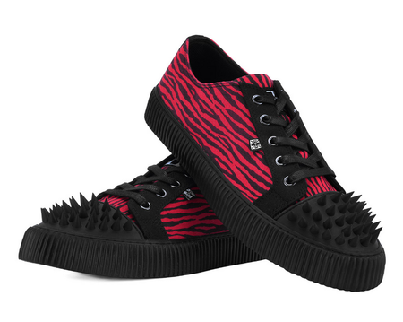 Baskets Gothic de T.U.K - Baskets en Toile Côtelée - EU36 à EU39 - pour Unisexe - rouge/noir - T.U.K - View 2