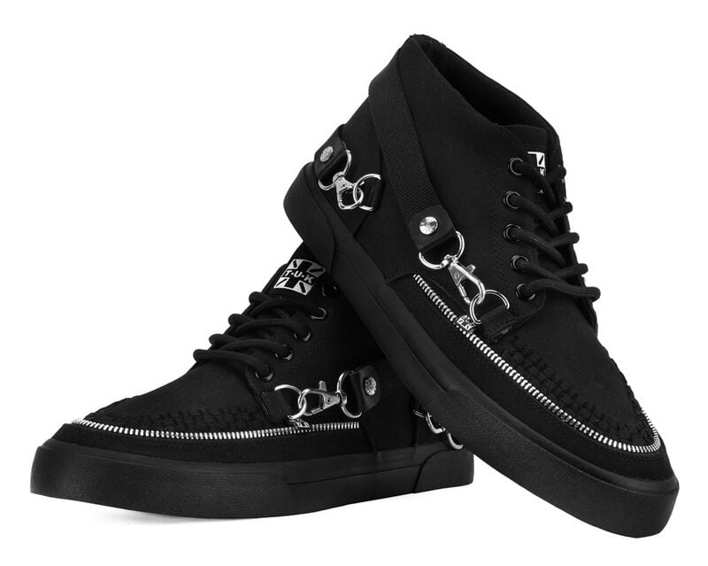 Baskets hautes Gothic de T.U.K - Mid Creeper Sneaker Black Canvas - EU36 à EU46 - pour Unisexe - noir - T.U.K