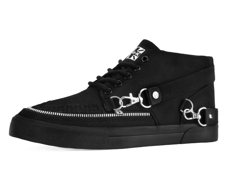 Baskets hautes Gothic de T.U.K - Mid Creeper Sneaker Black Canvas - EU36 à EU46 - pour Unisexe - noir - T.U.K - View 2