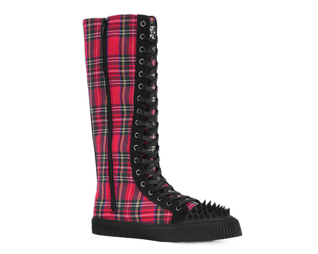 Bottes Gothic de T.U.K - Baskets en Toile 18 Trouse - EU36 à EU45 - pour Unisexe - noir/rouge - T.U.K - View 2