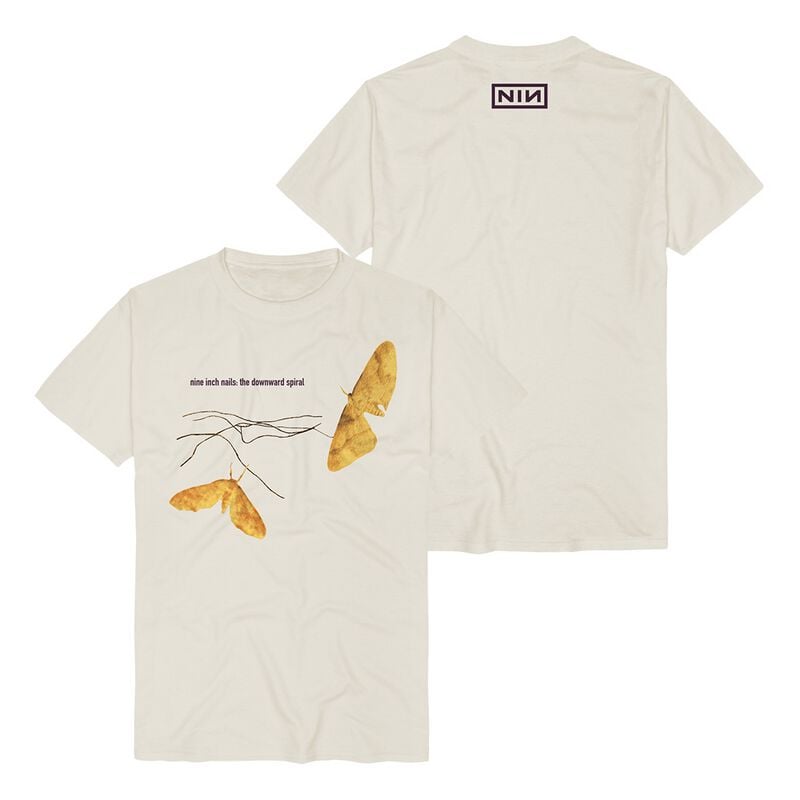 T-Shirt Manches courtes  de Nine Inch Nails - The downward spiral moth - S à 3XL - pour Homme - naturel - Nine Inch Nails