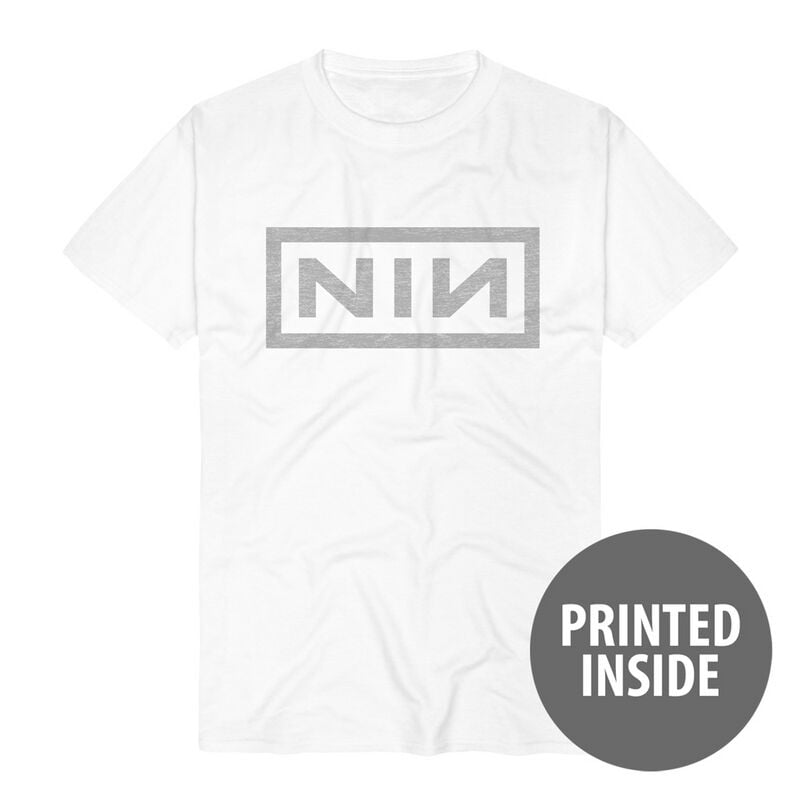 T-Shirt Manches courtes  de Nine Inch Nails - Core Logo - S à 3XL - pour Homme - blanc - Nine Inch Nails