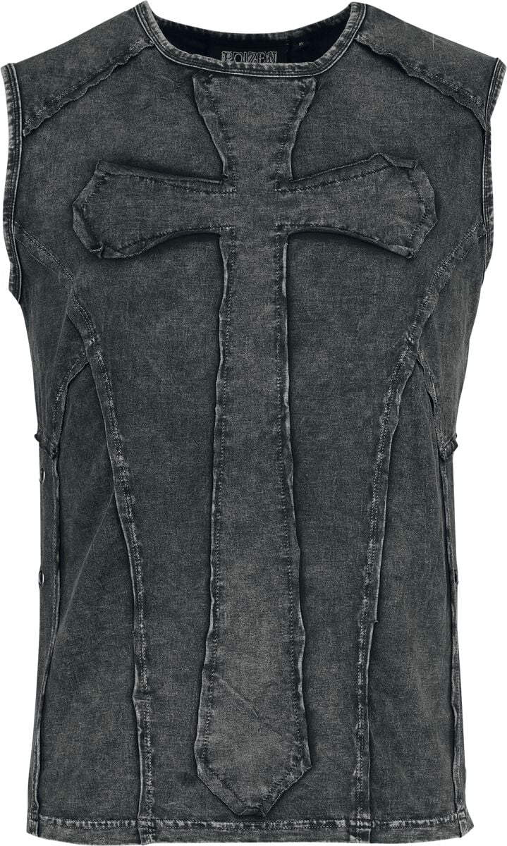 Débardeur Gothic de Poizen Industries - Crux Noctis - Débardeur - S à XXL - pour Homme - gris - Poizen Industries